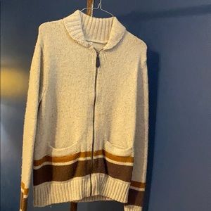 Beige with brown stripes sweater